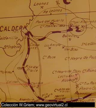 Mapa de harding 1919 - Sector minas de Algarrobo