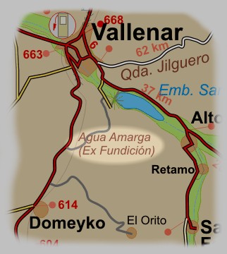 Carta de Agua Amarga cerca Vallenar