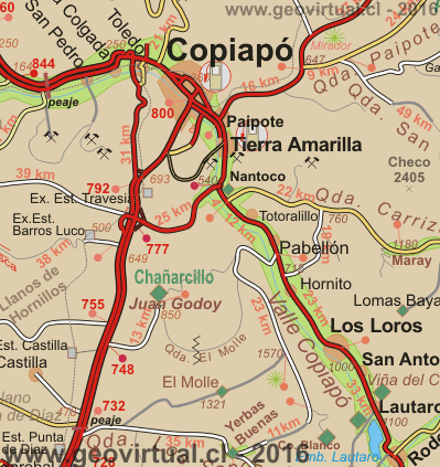 Carta del sur de Copiapo, Atacama
