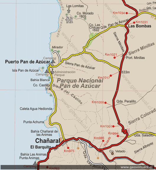 Carta Atacama: pan de Azucar en Atacama - Chile