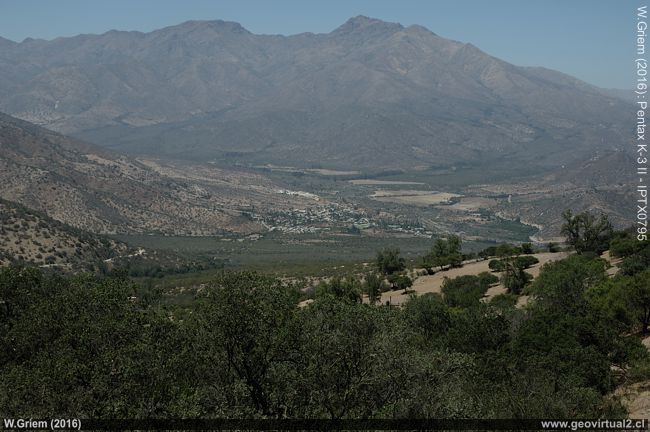Vista panorámica a Caimanes, Chile