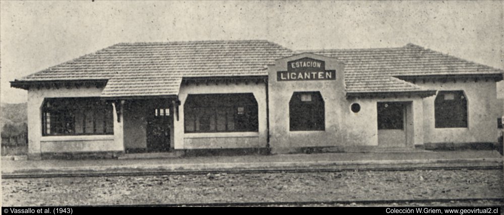 Estación ferrocarril y ramal de Licanten, Chile