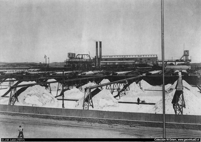 Salitrera La Chile en elcantón Taltal, Chile - en 1917