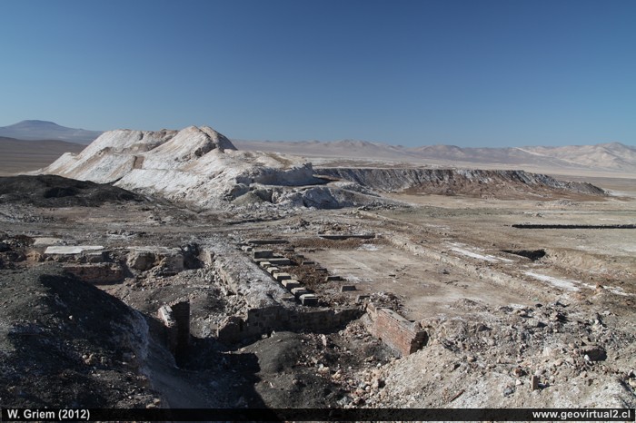 Paisaje en la oficina Tricolor en el desierto de Atacama, Chile