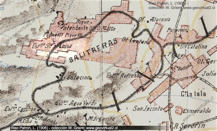 Carta de 1906: Sector oficina Luisa