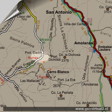 Carta del sector Cerro Blanco