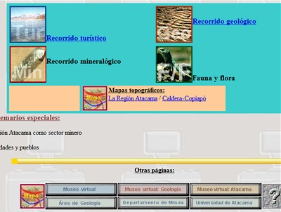 Diseño de la página en el año 2000