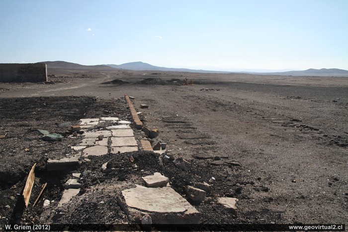 Ruinas de la estación Refresco en el desierto de Atacama, Chile