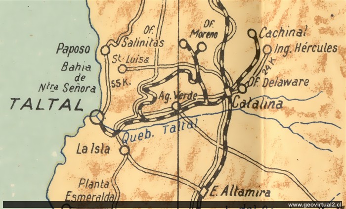 Lineas ferreas de Taltal en 1947