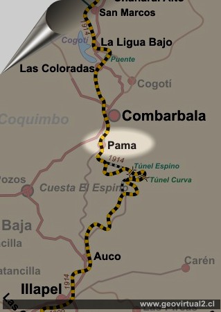 Carta estacion Pama ffcc norte de Chile