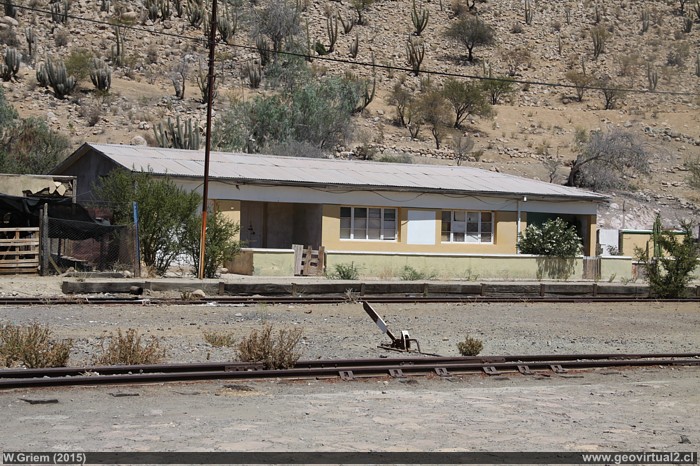 Estación ferrocarril de Combarbalá en la Región de Coquimbo, Chile