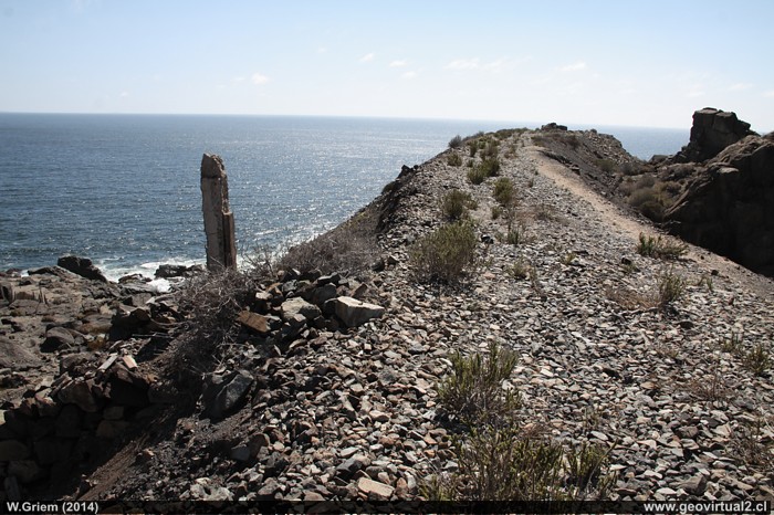 Rampa de la linea ferrea al desembarque de Cruz Grande