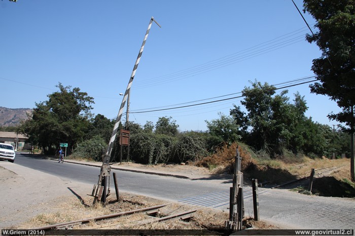 Barreras en Nogales - linea ferrea longitudinal del Norte, Chile
