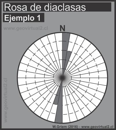 Ejemplo de una rosa diaclasa