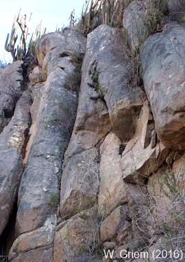 diaclasas en rocas - desierto de Atacama, Chile