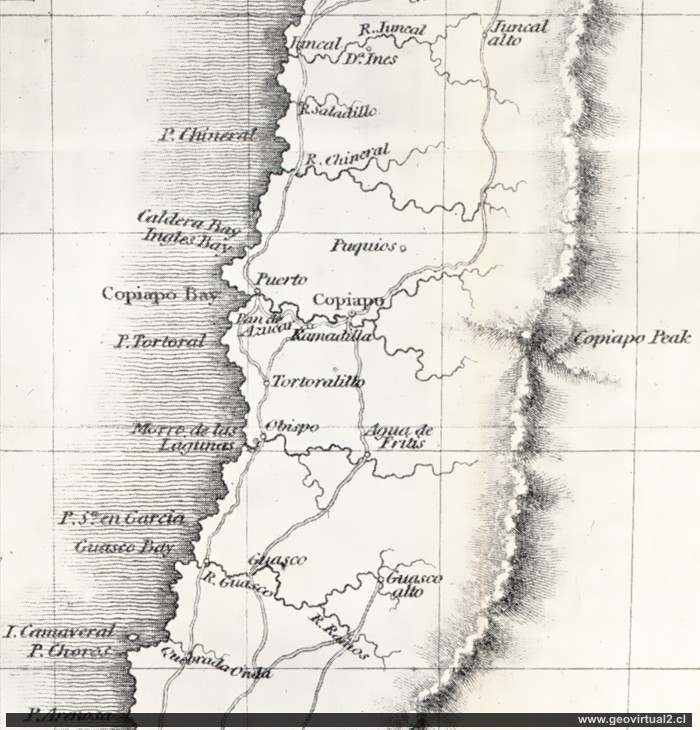Carta de Atacama: John Miers 1825