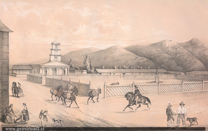 Plaza de Copiapo en 1860: Philippi