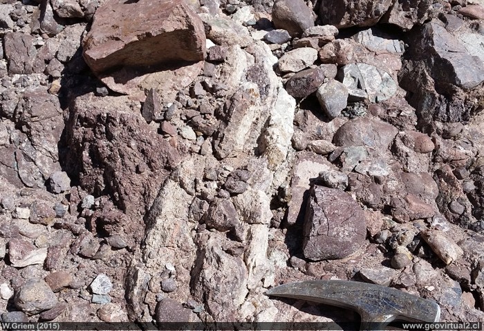 Veta baritina en Atacama