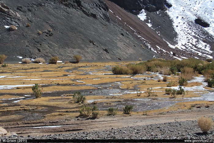Río tipo braided en el desierto de Atacama, Chile