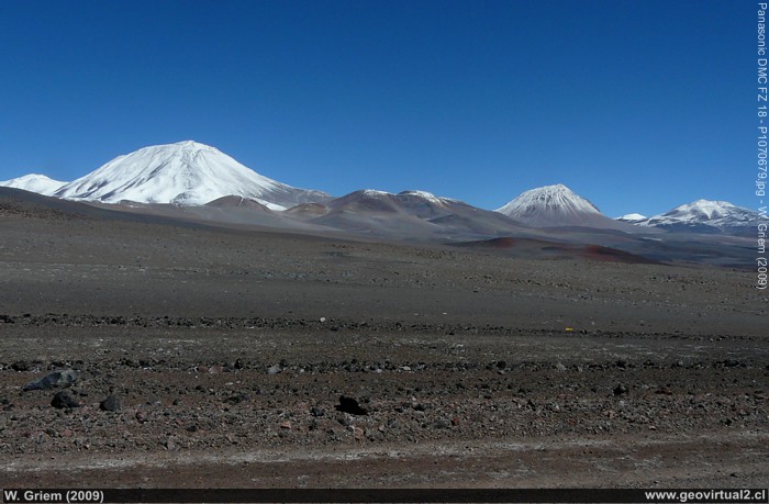 Die Andenkette in Atacama, Nordchile vom Francisco Pass, Chile