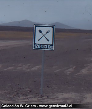 Signs in the Salar de Maricunga, Atacama desert