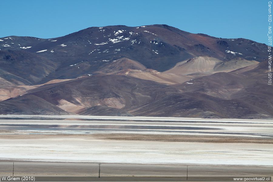 Der Maricunga Salzsee in der Atacama Wüste, Chile