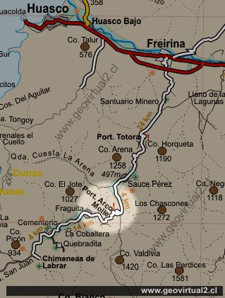 Karte des Bereiches Arco Molle