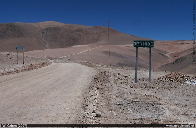Portezuelo de Codocedo en Atacama, Chile Der Codocedo Pass in der Atacama-Wüste, Chile