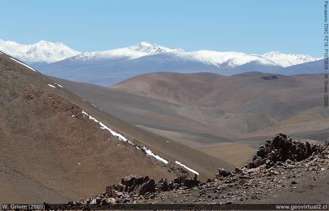 Portezuelo Codocedo en Atacama Blick auf die Anden vom Codocedo Pass in der Atacama-Wüste, Chile