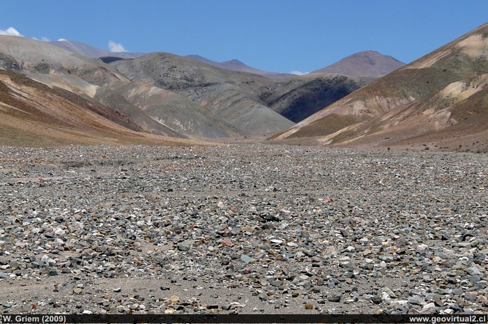 Quebrada Romero en el desierto de Atacama, Chile