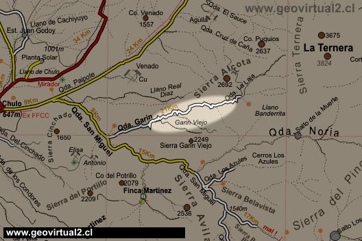Carta Quebrada Garín, REgión Atacama, Chile