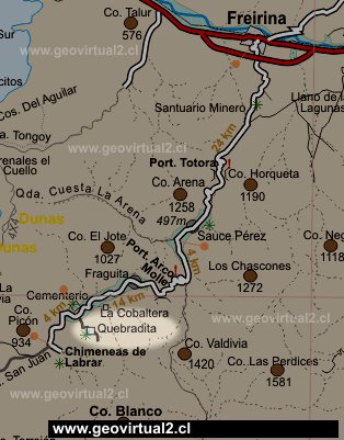 Carta de Quebradita - Región Atacama, Chile