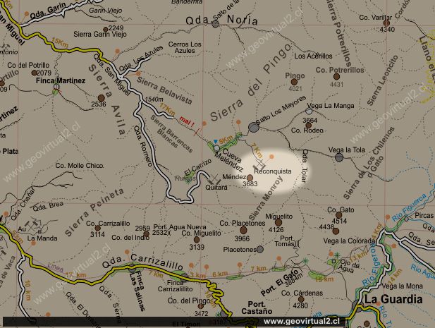 Carta mina Reconquista de Monroy, Región de Atacama, Chile