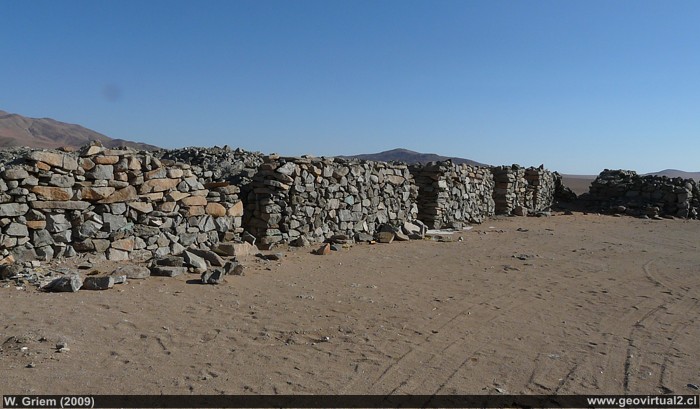 Las ruinas de la mina Borracha en el desierto de Atacama, Chile