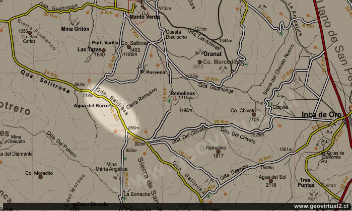 Carta Agua Burro de Atacama - Chile