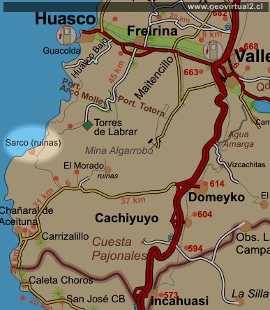 plano de sarco y alrededores