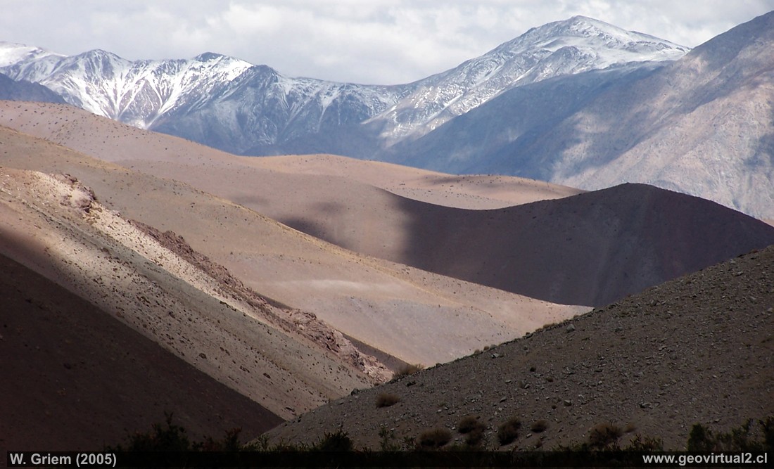 Cerro Potro from Pasto Grande, Atacama desert and Andes