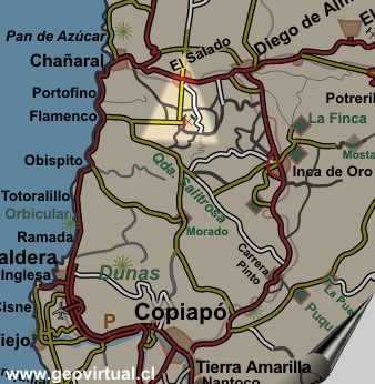 Karte von El Salado in Atacama