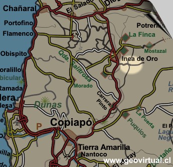 Karte von Peineta in Atacama