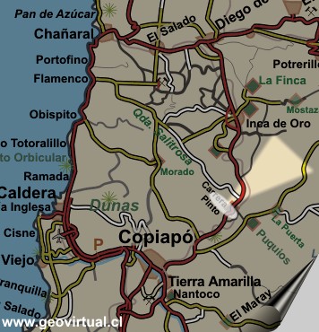 map of the section Carrera Pinto