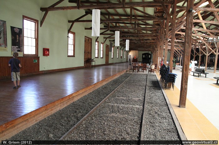 Interior de la estación de ferrocarril de Caldera, Región de Atacama - Chile