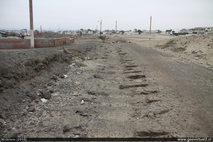 Rastros de la linea Muelle mecanizada Iman en Caldera