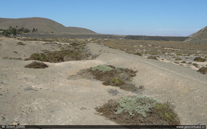 Verlassene Eisenbahnlinie in der Atacama Wüste bei Canto de Agua, Chile