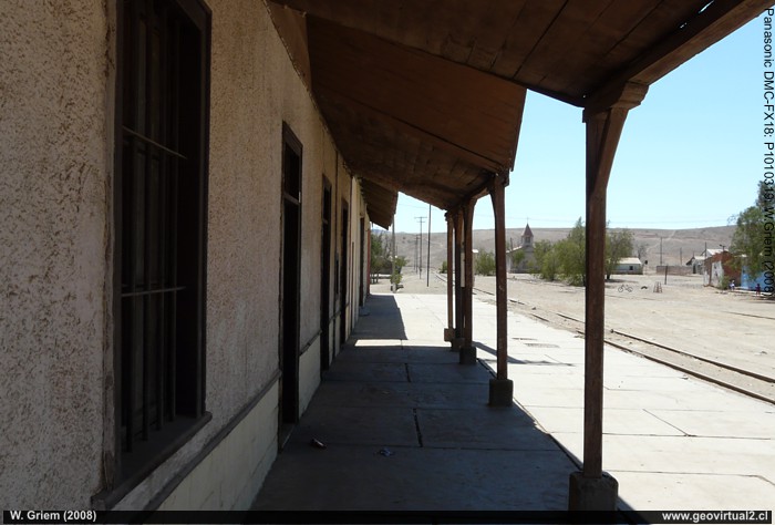 Estación ferrocarril del pueblo Domeyko - Región Atacama, Chile