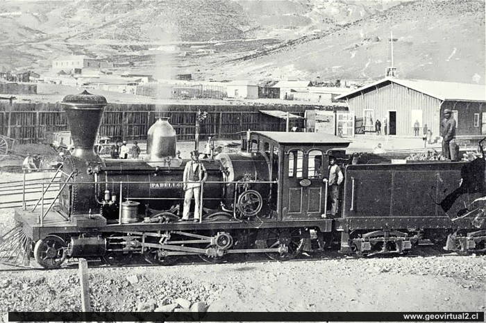 Der Bahnhof von Chañarcillo um 1864