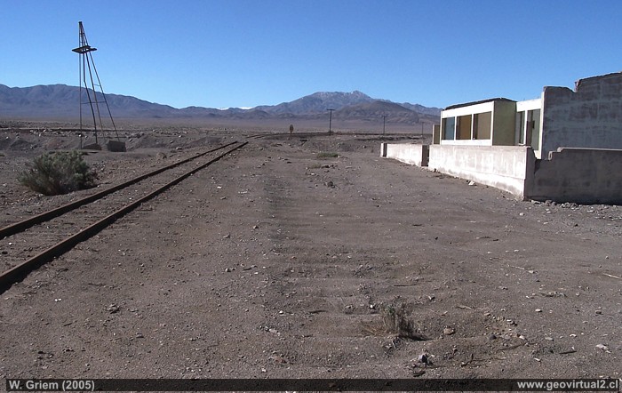 Die Eisenbahnstation Juan Godoy in der chilenischen Atacamawüste