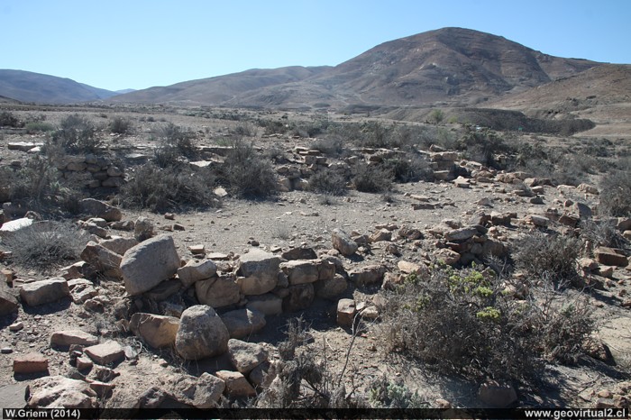 Escombros de la estación Juan Godoy en Chañarcillo