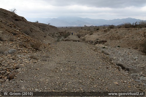 Terraplen de la linea ferrea hacia Chañarcillo