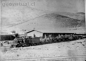 Zug im Bahnhof von Juan Godoy / Chanarcillo - Atacama, Chile