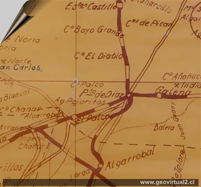 Mapa de 1919 del sector Punta de Diaz